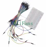 Mini Universal Solderless Breadboard 400 Tie-points +65PCS Jumper Cable Wire