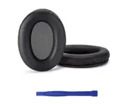 Ear Pads Cover for HyperX Cloud2 Headphone Noise Cancelling Earmuff Cushions Memory Foam Ear Pads Sleeves - Black leather