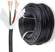4-Core 328FT TRVV Flexible Drag Chain Cable (0.3/0.5/0.75/1mm²) - Pure Oxygen-Free Copper PVC Shielded Bend-Resistant for CNC Engraving Machines & Industrial Automation(328ft,4c-0.5 mm2)