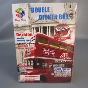 Double Decker Bus Magic Puzzle 3D Easy To Assemble Model NEW 43 pcs