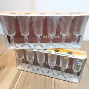 Vintage In Box Luminarc Crystal Champagne Flutes Volutes arc FRANCE Set Of 12