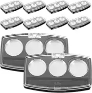 AUTSUPPL Organise Your Makeup 10pcs Empty Eyeshadow Palette Set Diy Case for Eye Shadow Blush Sturdy Material Leakproof Compact for Women