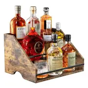 Liquor Bottle Display Shelf Bar Shelf for Liquor Bottles 3 Step Liquor Cabine...