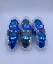 3 LOT Water Sun And Fun ADULT UV Protection Silicone Head Strap Swim Goggles NEW