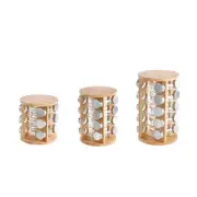 Bamboo 360° Rotating Spice Rack Condiment Bottle Rack Easy to Use Space Saving