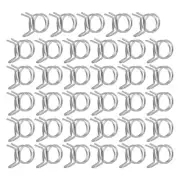50Pcs 15mm/0.59inch Double Wire Spring Hose Clamp, Adjustable Spring Clips