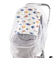 Zhadyu Stroller Fly Net Cover,Breathable Protective Mesh Net - Stroller Netting Mesh, Portable Bassinet Fly Cover for Outdoor, Travel Cribs, Cradles