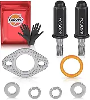 YOSOPP GY6 Exhaust Bolt Nuts Gasket for 50cc 70cc 90cc 110cc 125cc 150cc Scooters ATVs GMB139 Engine Moped Quad 4 Wheeler Dune Buggy Go Karts Taotao Sunl Coolster Jonway Roketa Sandrail (Black)