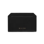 New! BUSCEMI FRONT POCKET CARD HOLDER /WALLET Black Leather .
