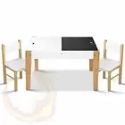 Keezi Kids Table and Chairs Set Chalkboard Toys Play Storage Desk Children Game