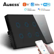 Tuya Wifi Smart Touch Light Wall Switch Interruptor 2 Way Control Glass Panel 8