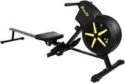 Everfit Air Resistance Rowing Machine, Adjustable Rower Home Gym Fitness Equipment Cardio Workout Exercise, 8 Levels Foldable 150KG Capacity LCD Display Black