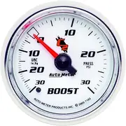 Auto Meter 7103 C2 2-1/16" 30 in. Hg/30 PSI Mechanical Vacuum/Boost Gauge