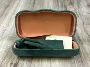 GUCCI Velvet Clamshell Green Authentic Eyeglasses/Sunglasses Case W/Cloth, New