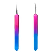 1Set Of 2Pcs Rainbow Blackhead Remover Extractor Tool Pimple Blemish Popper Comedone Kit Clip