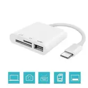 3-Port USB Type C to Card Reader Adapter SD Card Reader For MacBook Pro Laptop K