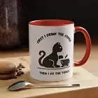 Coffee Mug, Love Cat Ok Ceramic Tea Cup Kawaii Cat Print Mug Cup