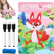 Scribble Training Cards, Handwriting Skill Training Cards Reusable, Writing Learning Book Interactive Handwriting Practice for Preschoolers Boys Girls Students