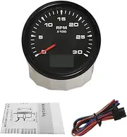 GPVPGHGRJ Universal 3K 4K 6K 8K Tachometer Gauges 85mm LCD Rev Counters with Trip Hour Meter Speed Ratio for Auto Truck Boat Backlight Speedometer(3K BN)