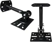 Speaker Mount for Wall and Ceiling Stand 2Pcs Swivel & Tilt for Home KTV Thickened Metal Heavy Duty Telescopic Bracket