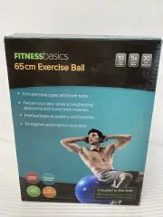 65CMYoga Ball w Air Pump Anti Burst Exercise Balance Workout Stability