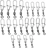 EMSea Set with 100Pcs/150Pcs Fishing Swivel Set Rolling Barrel Swivel with Interlock Snap Fast Spin Fishing Bait Line Connector Accessories for Freshwater Seawater Fishing Set A/B