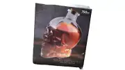 Halloween Skull Glass Decanter Bottle with cork, 750 ml, Liquor or Wine Bottle