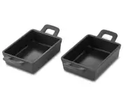 Geoffrey Zakarian Set Of 2 Cast Iron Mini Nonstick Baking Pan Grilling Cooking