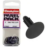 Champion Panel Pack Christmas Tree Clips PP57, Black