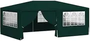 VRAXO Professional Party Tent with Side Walls 4x6 m Green 90 g/m² -15.02KG,48538