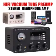 4-way HiFi Audio Switcher Box Vacuum Tube Preamp Stereo Desktop Headphone Amp