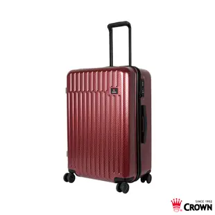 【CROWN 皇冠】29吋霧面拉鍊拉桿箱C-F1785(乾紅色)