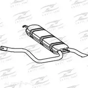 Redback Mufflers Bolt-On to suit 230 TE 86> R/Muffler - M7245