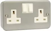 MC 2-GANG D/P 13A SWITCHED SOCKET - CL036