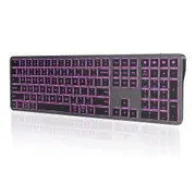 ANYMOB Bluetooth Keyboard Black Full Size Rechargeable Backlight Gaming Number Keys