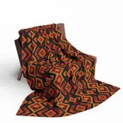 Andean Inspired Pattern, Cozy Fleece Blanket, Peruvian Style Couch Throw