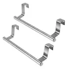 1X2X Over Door Tea Towel Holder Rack Bathroom Rail Hanger Kitchen Cupboard Hook