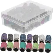 LOLIPPYY Sanding Bands for Nail Drill Fine Grit Manicure Buffing Supplies and Efficient Nail Art Tools for Polishing Shaping and Gel Removal Mixed Colors