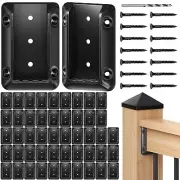 50 Pcs Deck Railing Bracket Connectors for 2"×4“ (Actually 1.5”