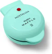 Nostalgia MyMini Personal electric waffle maker compact 5 inch non-stick - New!