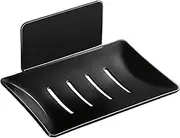 YUZP Soap Holder for Shower with Stainless Steel,Rustproof Soap Saver Sponge Holder for Bathroom,Tub,Kitchen Sink (Black)