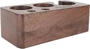 Portafilter Tamping Station, Space Saving Elegant Walnut Wood Stable Support Coffee Tamper Station for Cafe (58mm)