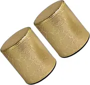 LALADEFIEE 2Pcs Leather Dice Cup Cylindrical Cheating Dice Box for Ktv Funny Game Golden Pattern Design for Parties and Game Nights