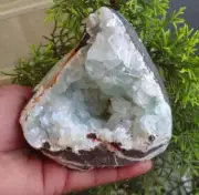Apophyllite On Silbite Geode Crystal Mineral Specimen