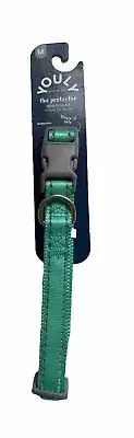 YOULY Dog Reflective Collar Turquoise Nylon, The Protector Medium