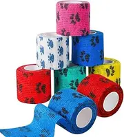 Pet Self Adhesive Bandage Pet Self Adhesive Bandage Wrap, 8 Rolls Self-Adhesive Bandage Dog Vet Wrap,Pet Vet Wrap Tape,Vet Wrap Pet Self Adhesive Bandage Pet Cohesive Bandages Vet Wrap,7.5cmx 4.5m