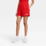 Women's Coca Cola Graphic Jogger Shorts - Red