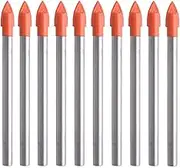 Gunpla 10 Pieces Drill Bits 6mm Glass and Tile Drill Bit Set Tungsten Carbide Drilling Tool