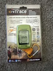 Celestron retrace Lite Handheld GPS Navigator Clip On Blue Hiking Car Locate