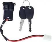 Ignition Switch 1Set 2 Wires Ignition Switch with 2 Keys On-Off Lock for Electrical Scooter Pocket Bikes Motorbike ATV Quad Bike Motorcycle Ignition Switch Lock